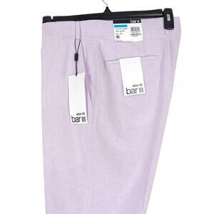 Bar III Mens Slim Fit Suit Pants 30x32 Lavender Purple Linen Cotton *Defect*